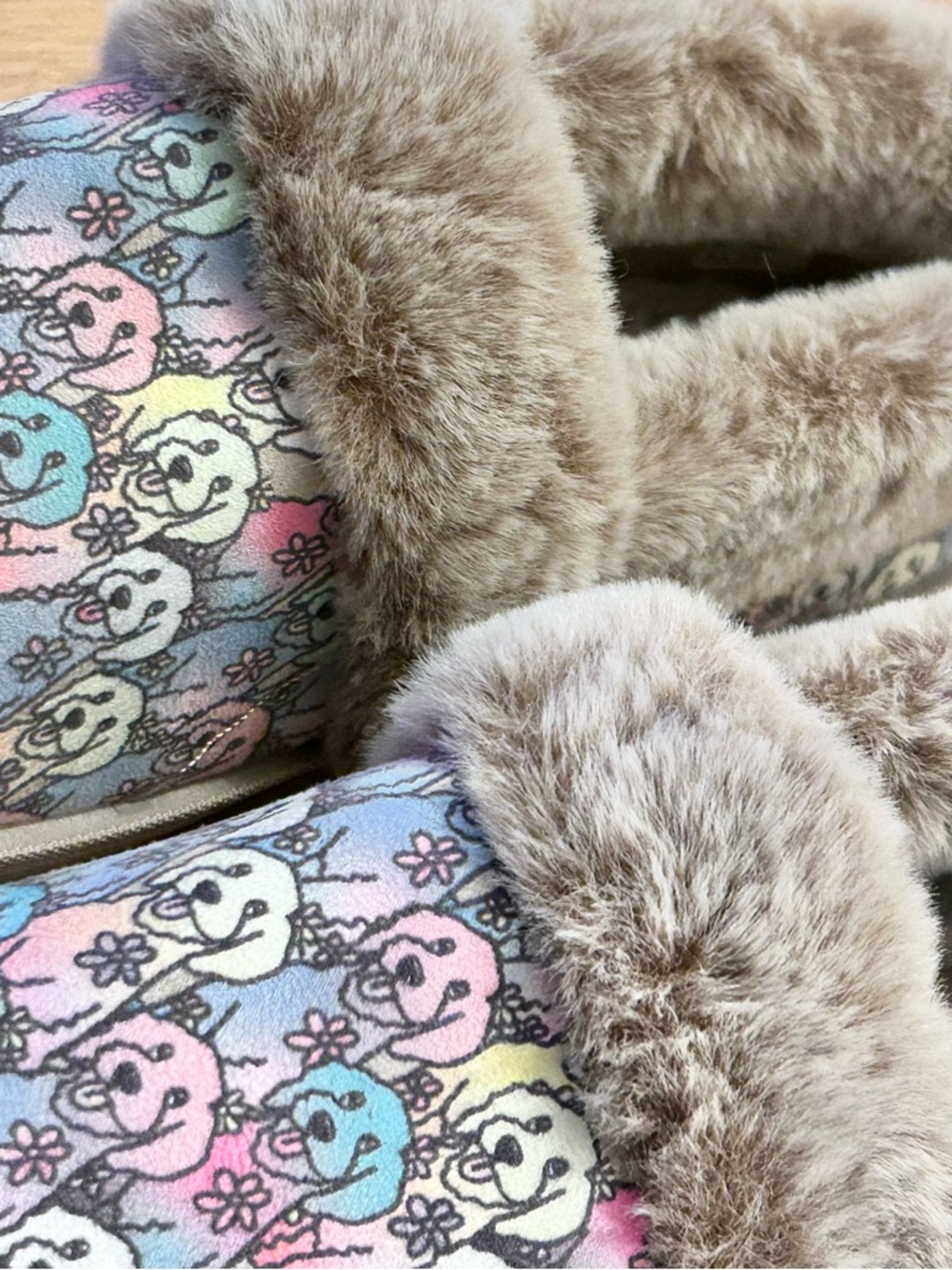 BOBS Skechers Too Cozy Winter Howl Aloha Doodle Slipper Faux Fur Women’s 8 NWOT - Picture 8 of 15